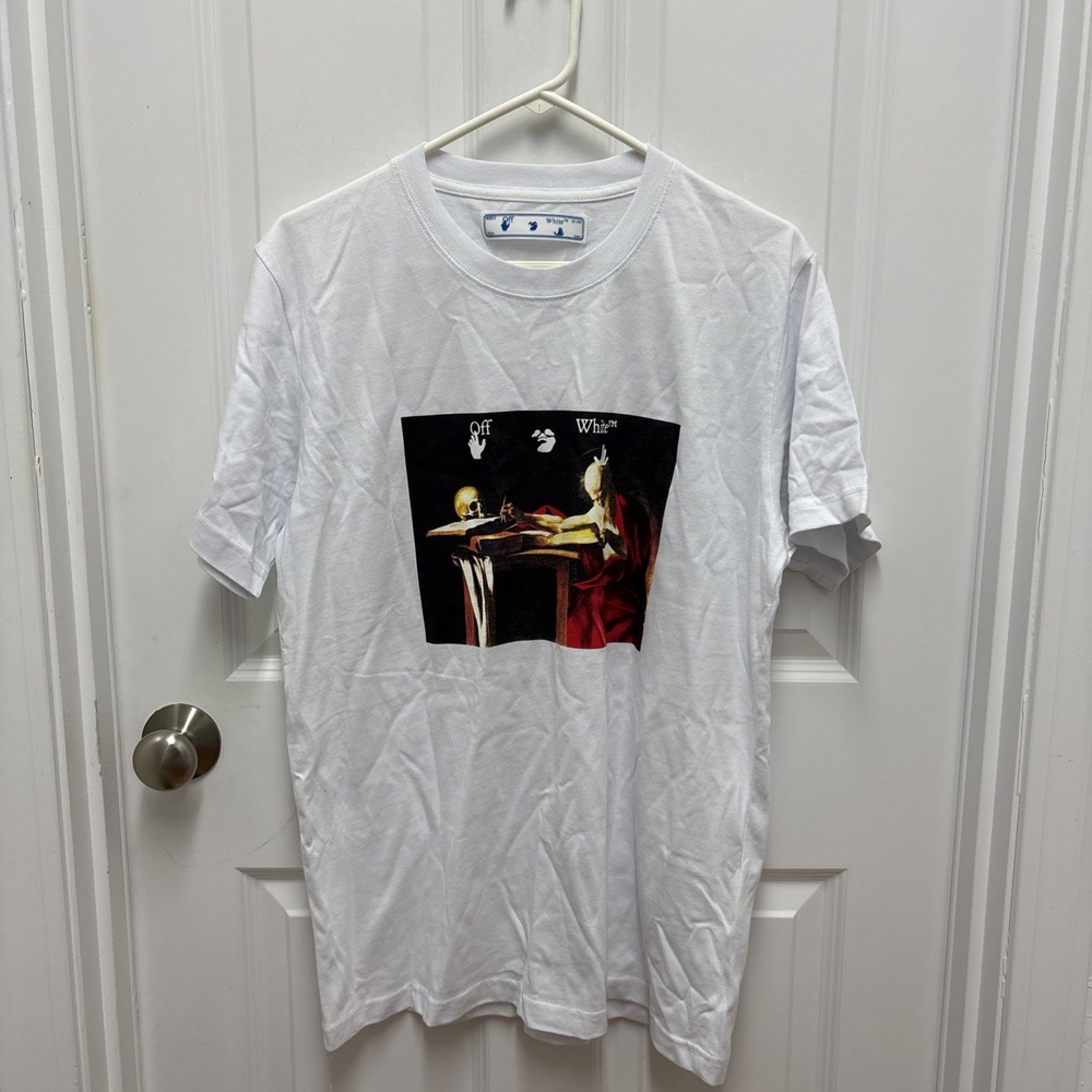 Off White Caravaggio Painting Graphic Print White T Shirt Mens Medium